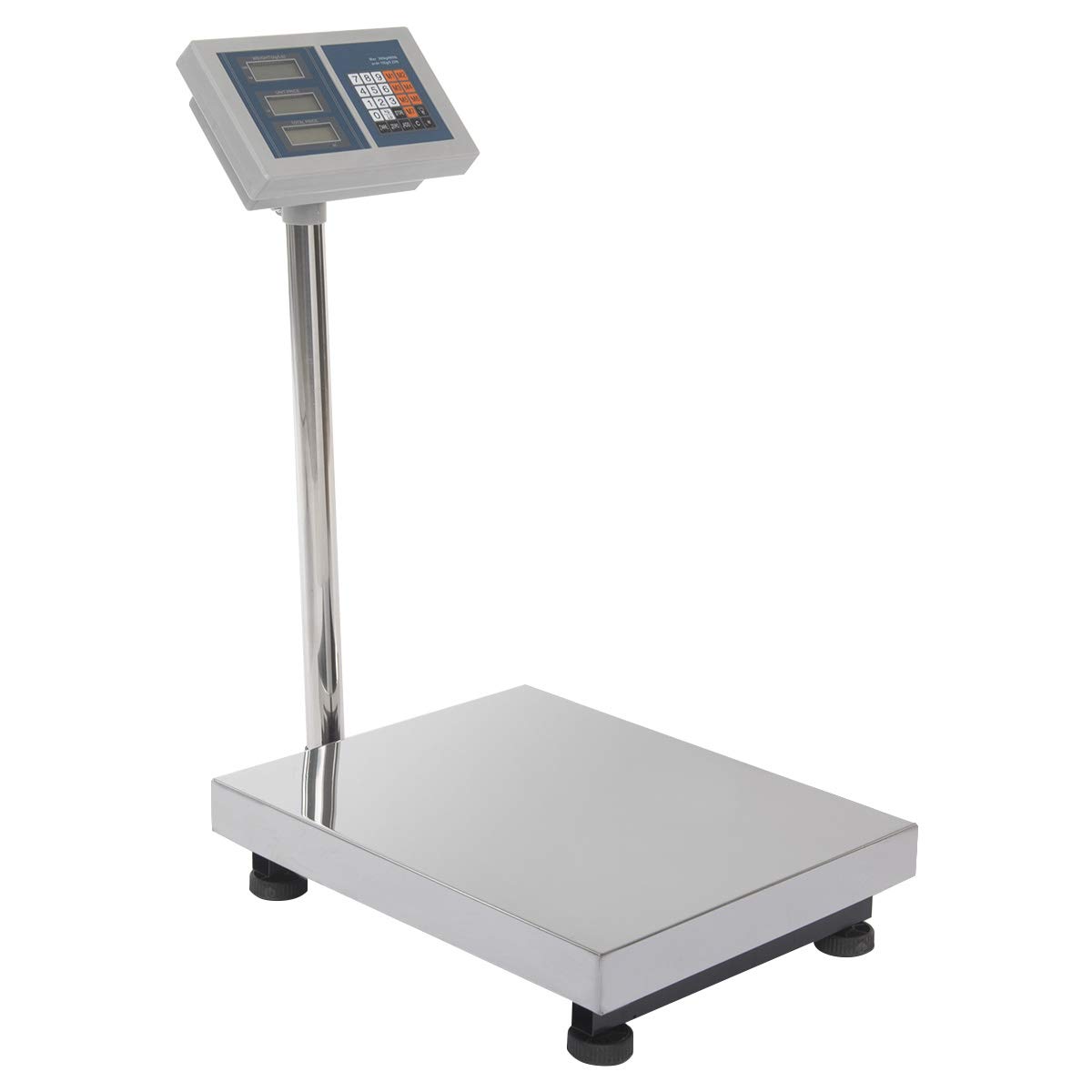 Happygrill 660lbs Weight Computing Scale Digital Scale Floor Platform Scale for Weighing Package Shipping Mailing Postal Scale with LB/KG Price Calculator