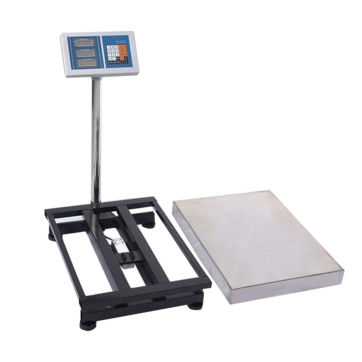 Happygrill 660lbs Weight Computing Scale Digital Scale Floor Platform Scale for Weighing Package Shipping Mailing Postal Scale with LB/KG Price Calculator