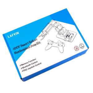 LAFVIN 4DOF Acrylic Robot Mechanical Arm Claw Kit Compatible with Arduino IDE DIY Robot with CD Tutorial