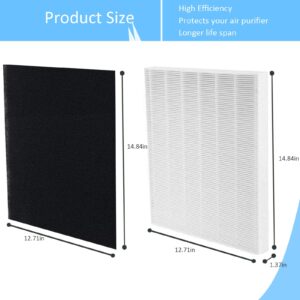 Hongfa AP-1512HH Mighty Air Purifier Filters for Coway AP-1512HH AP-1512HH-FP, 2 Packs True HEPA 3304899 Filters with 4 Carbon Filters for Coway Airmega AP-1512hh Air Purifier