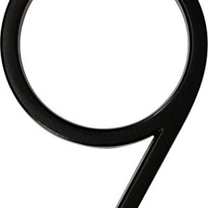 Distinctions 844719 Black Upgraded 5" Floating House Number 9