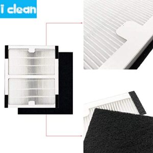 I clean Replacement Idylis Filters B,2 HEPA Filters&2 Carbon Filters set Compatible with Idylis AC-2125, AC-2126, IAP-10-125, IAPC-40-140, IAP-10-150, IAP-10-050, Model # IA