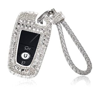 geegeetop car key case key shell fob key cover key chain lady key ring with bling diamond crystals for ford mondeo edge mustang keyless entry remote control smart key