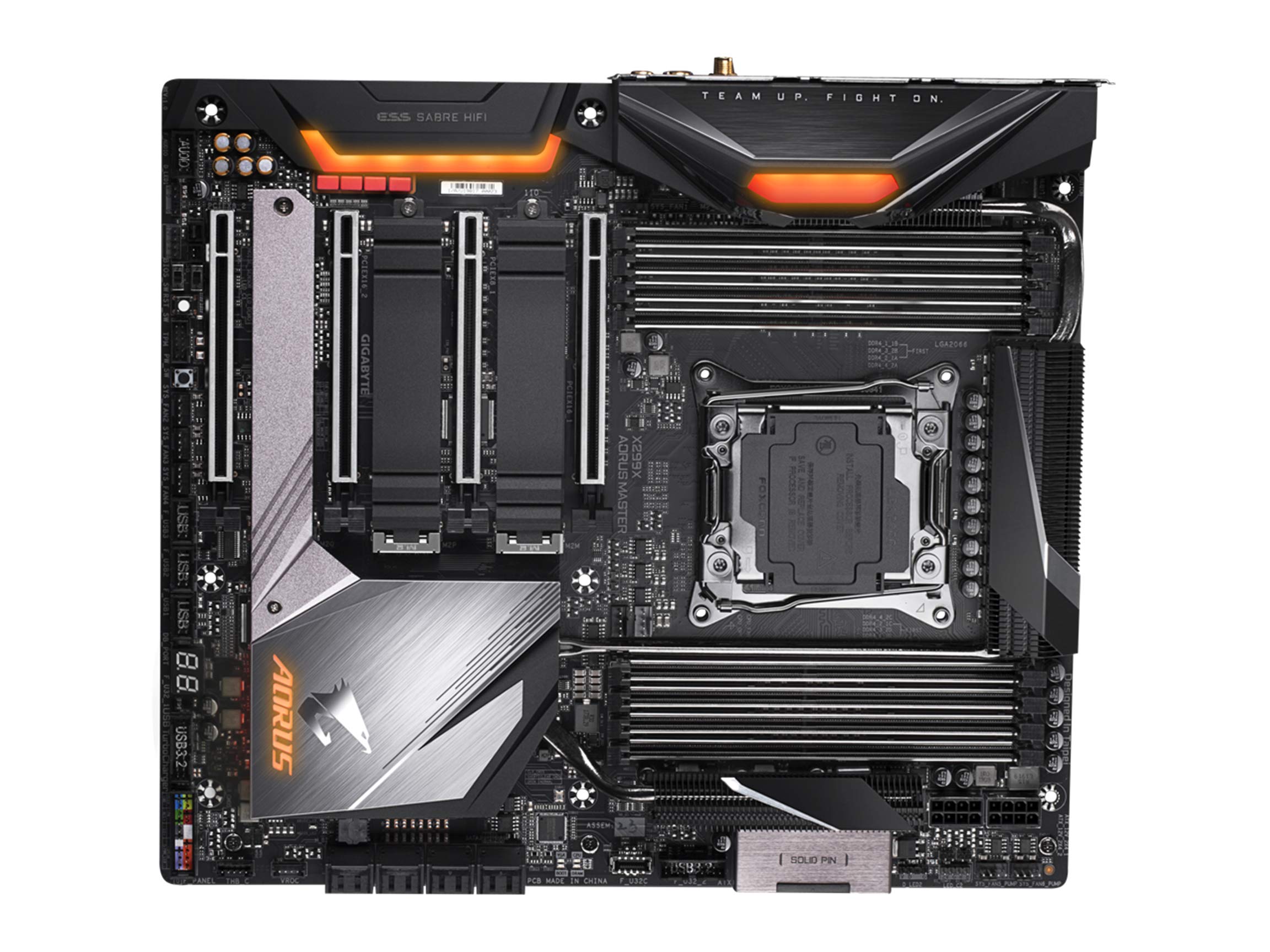 GIGABYTE X299X AORUS Master (Intel/X299/E-ATX/12 Phase Digital VRM/Triple Fins-Array Heatsink/ESS Sabre DAC/WiFi 6/10G LAN/5G LAN/Motherboard)