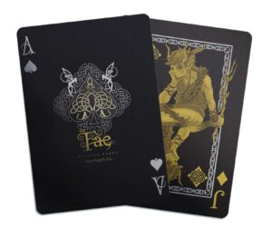 creatures of the fae playing cards by gent supply - black, gold & silver edition