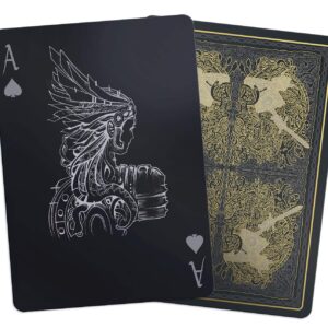 Valkyrie Playing Cards by Gent Supply - Gold, Silver & Black Edition