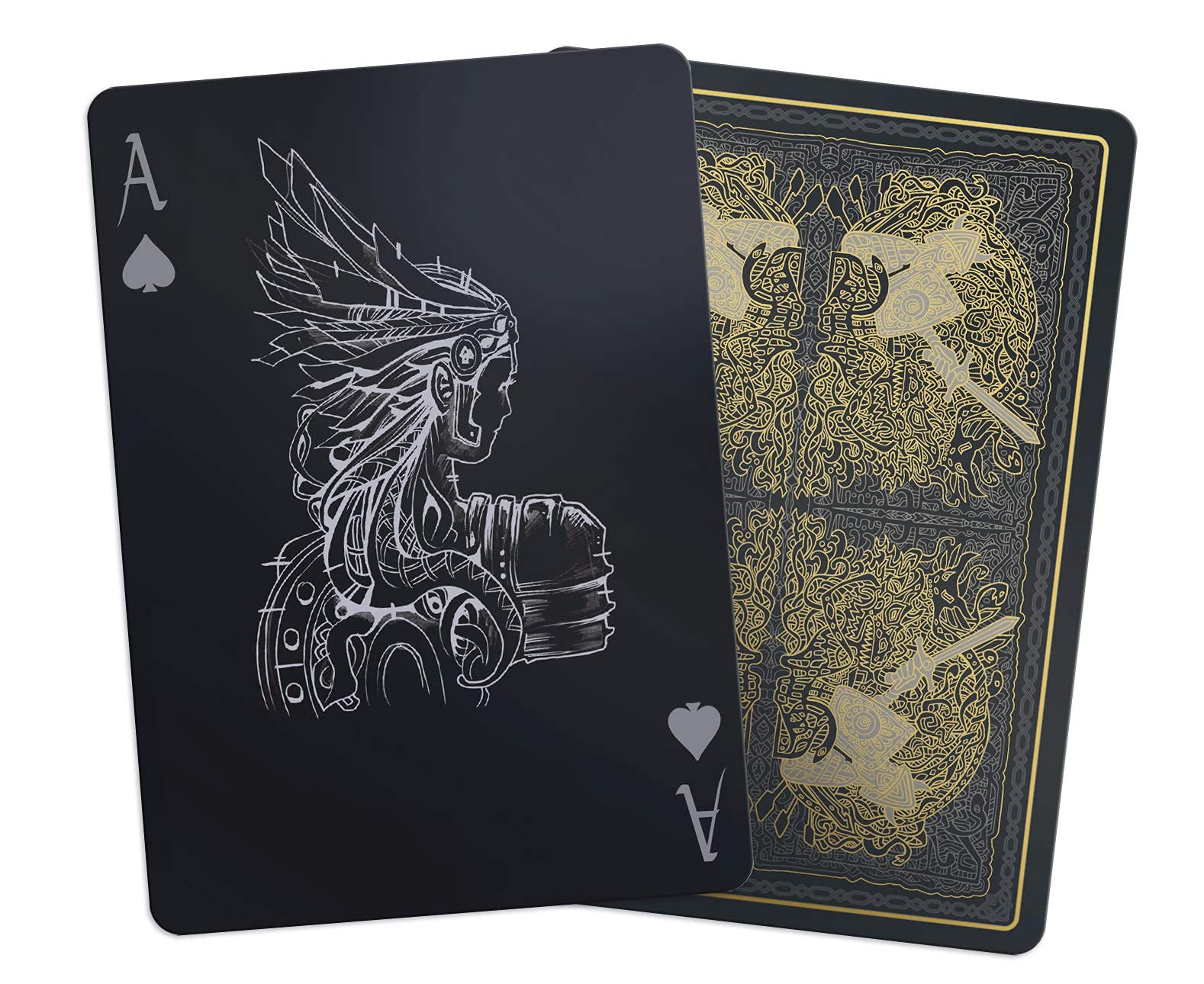 Valkyrie Playing Cards by Gent Supply - Gold, Silver & Black Edition