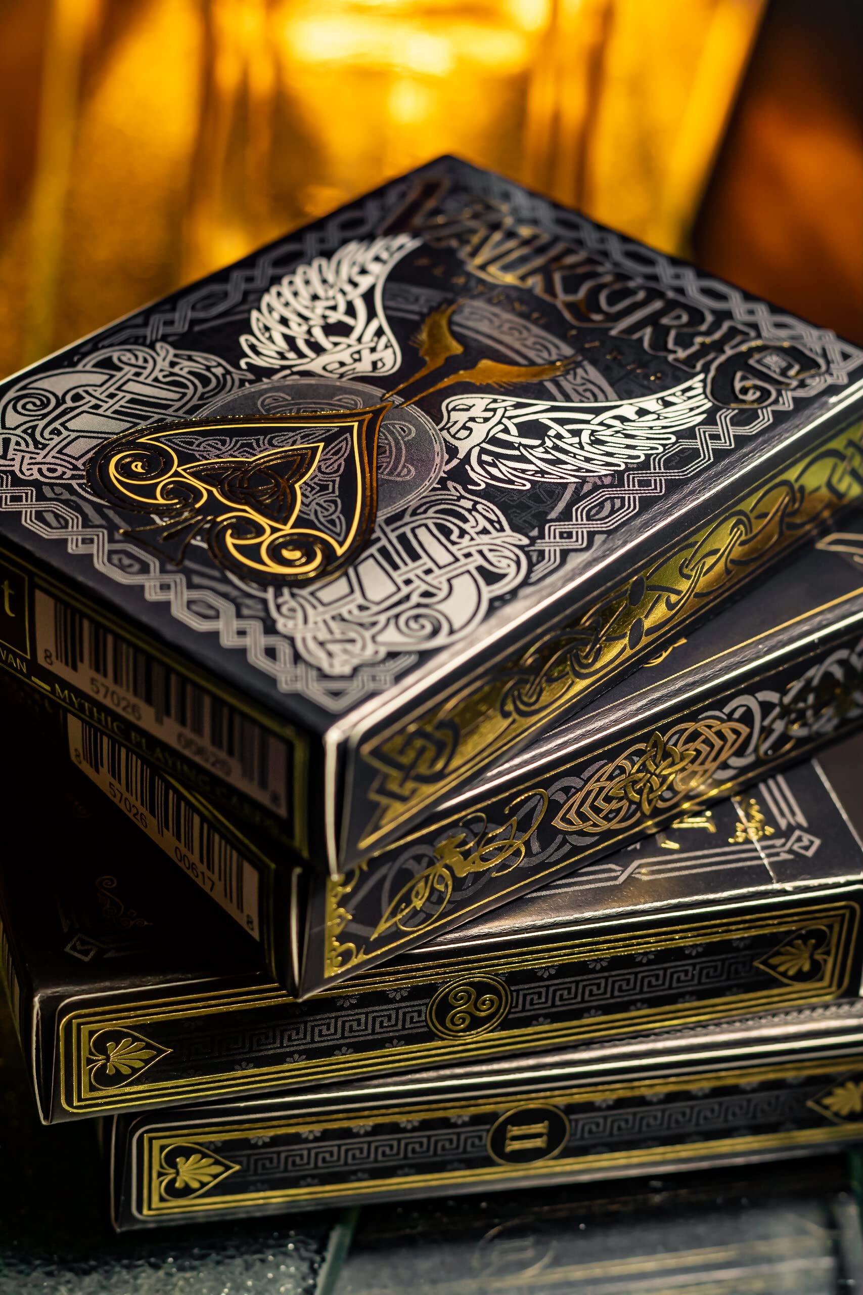 Valkyrie Playing Cards by Gent Supply - Gold, Silver & Black Edition