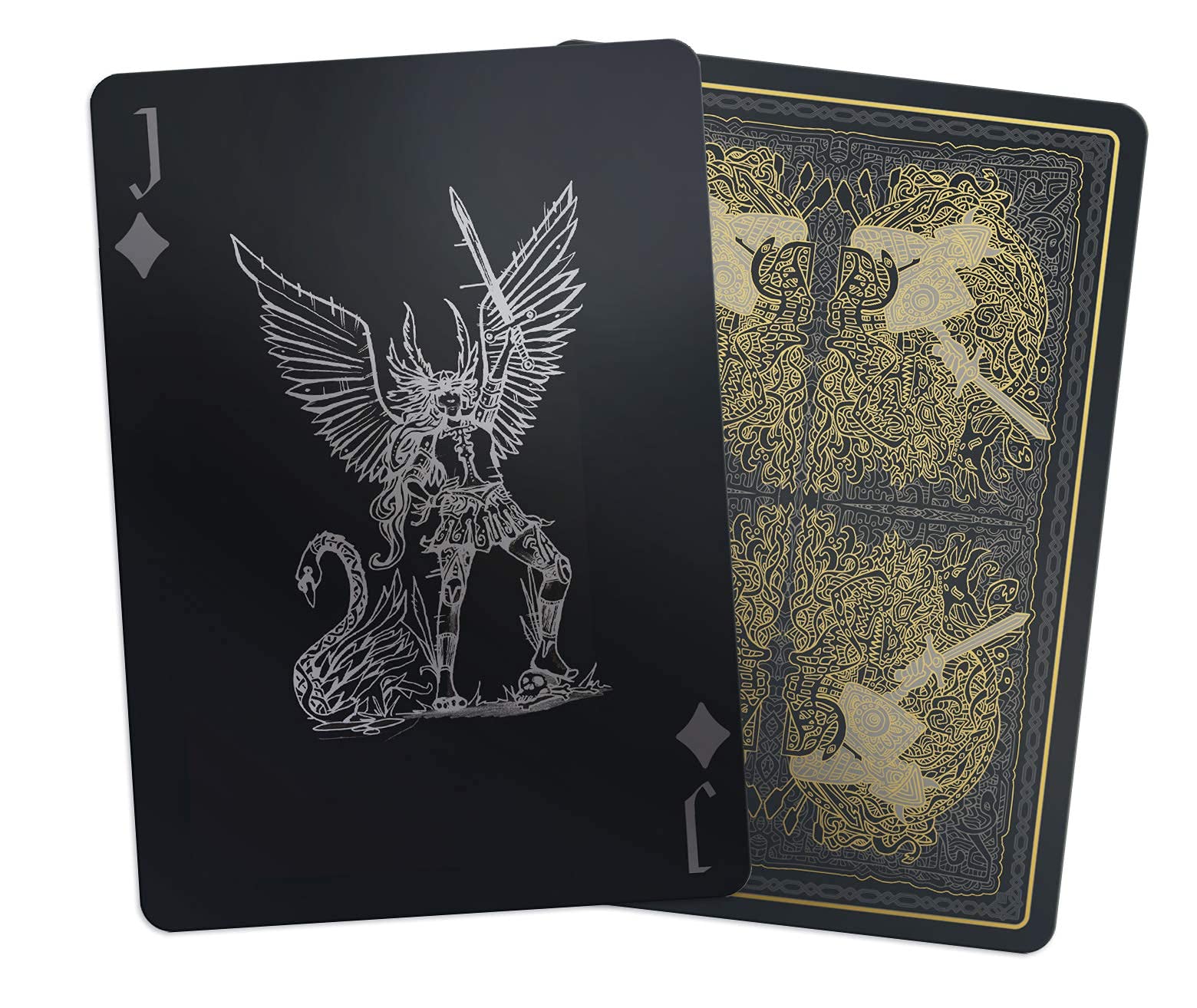 Valkyrie Playing Cards by Gent Supply - Gold, Silver & Black Edition