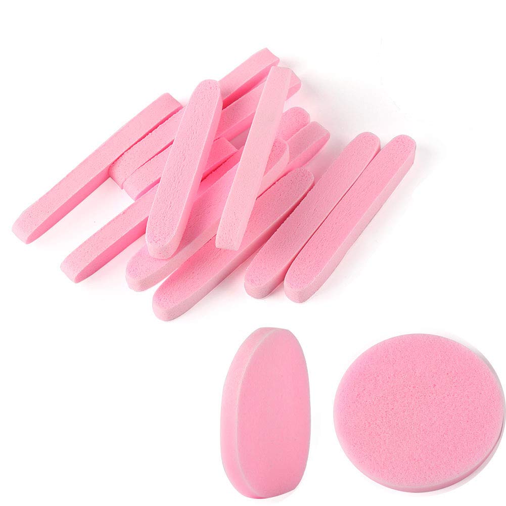 Facial Sponge Compressed,240 Count PVA Professional Makeup Removal Wash Round Face Sponge Spa Pads Exfoliating Cleansing for Women,Pink