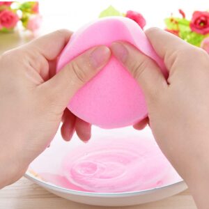 Facial Sponge Compressed,240 Count PVA Professional Makeup Removal Wash Round Face Sponge Spa Pads Exfoliating Cleansing for Women,Pink