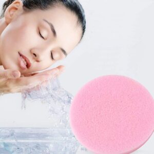 Facial Sponge Compressed,240 Count PVA Professional Makeup Removal Wash Round Face Sponge Spa Pads Exfoliating Cleansing for Women,Pink