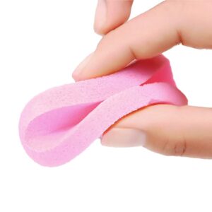 Facial Sponge Compressed,240 Count PVA Professional Makeup Removal Wash Round Face Sponge Spa Pads Exfoliating Cleansing for Women,Pink