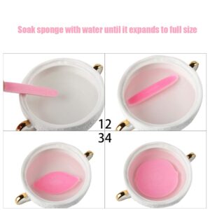 Facial Sponge Compressed,240 Count PVA Professional Makeup Removal Wash Round Face Sponge Spa Pads Exfoliating Cleansing for Women,Pink