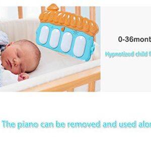 Deerbb Baby Play Mat for Infant with Music and Mirror, Newborn Piano Activity Center Toys Gym Floor Playmat for Boys Girls 3 6 Months