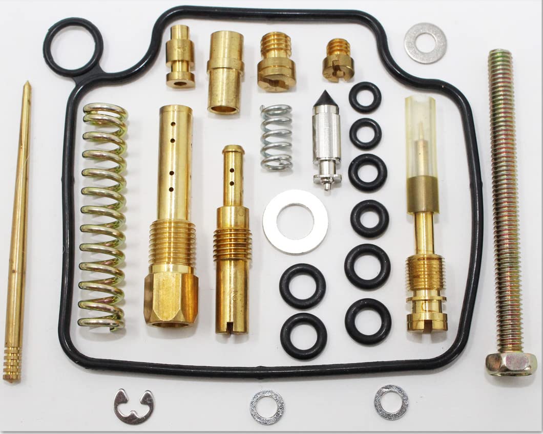 Hi-Caliber Powersports Parts Carburetor Rebuild Kit for 2004-2006 Honda TRX 350 Rancher TE TM FE FM 2x4 4x4 Carb Repair