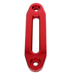 ocpty 6" aluminum hawse fairlead for synthetic winch rope cable line polished univerasal atv utv winch hawse fairlead (red 3500-5500 lbs)