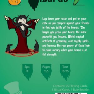 Beard Wizards Card Game for 2-5 Players by The Dusty Top Hat