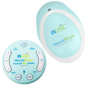 wusic premium pregnancy pack - get the womb music bluetooth baby belly speaker and baby heartbeat monitor in this great combo prenatal pregnancy gift package.