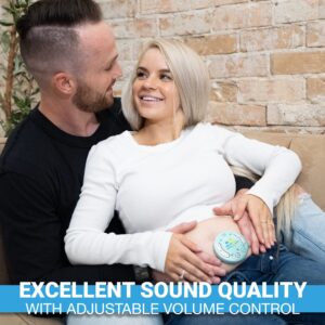 Wusic Premium Pregnancy Pack - Get The Womb Music Bluetooth Baby Belly Speaker and Baby Heartbeat Monitor in This Great Combo prenatal Pregnancy Gift Package.