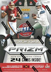 2019 panini prizm nfl football blaster box (24 cards incl. one memorabilia card)