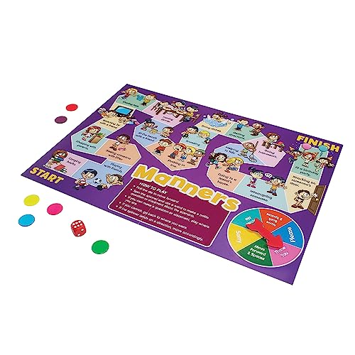 Junior Learning Social Skills Board Games, 4 Games, Ages 5-8, Empathy & Manners, Grade 1-2