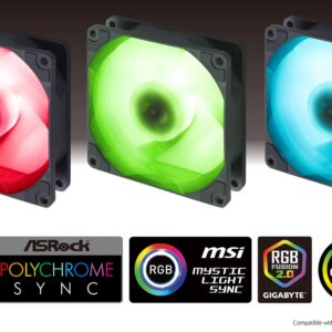 Scythe Kaze Flex 92mm RGB LED Fan, PWM 300-2300 RPM, No Controller Included, Single Pack