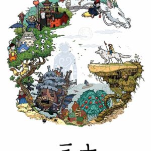 Japan Anime Studio Ghibli Tribute Poster New Gift No Frame (16 X 24)