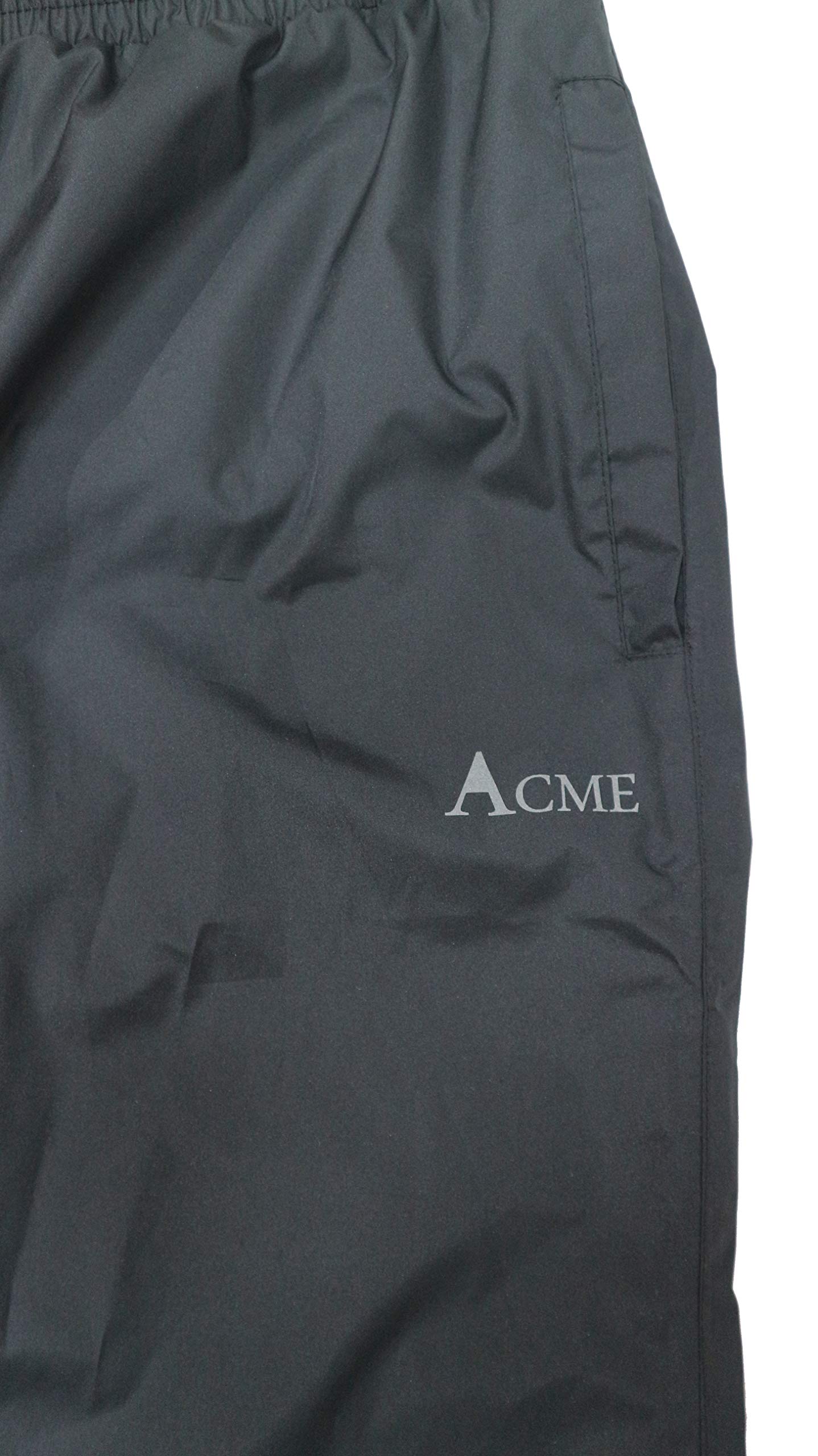 Acme Projects Rain Pants, 100% Waterproof, Breathable, Taped Seam, 10000mm/3000gm for Hiking Golfing Fishing (Men's, XX-Large, Black)