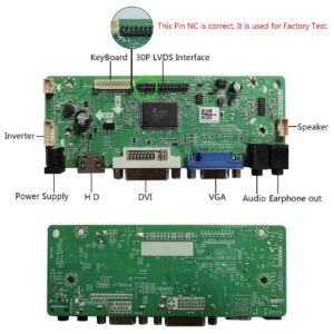 VSDISPLAY HD-MI DVI VGA Audio LCD Controller Board Work for 17" 4:3 1280x960 DV170YGM-N10 DV170YGZ-N10 LVDS LCD Screen