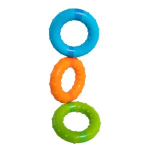 fat brain toys silly rings - three magnetic sensory rings for babies & toddlers