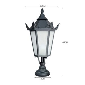 XXINY Outdoor Garden Light Home Super Bright Outdoor Light Waterproof Garden Villa Column Head Light Aluminum E27 Stigma Floor Lamp Porch Patio Pillar Post Street Lantern Table Lights