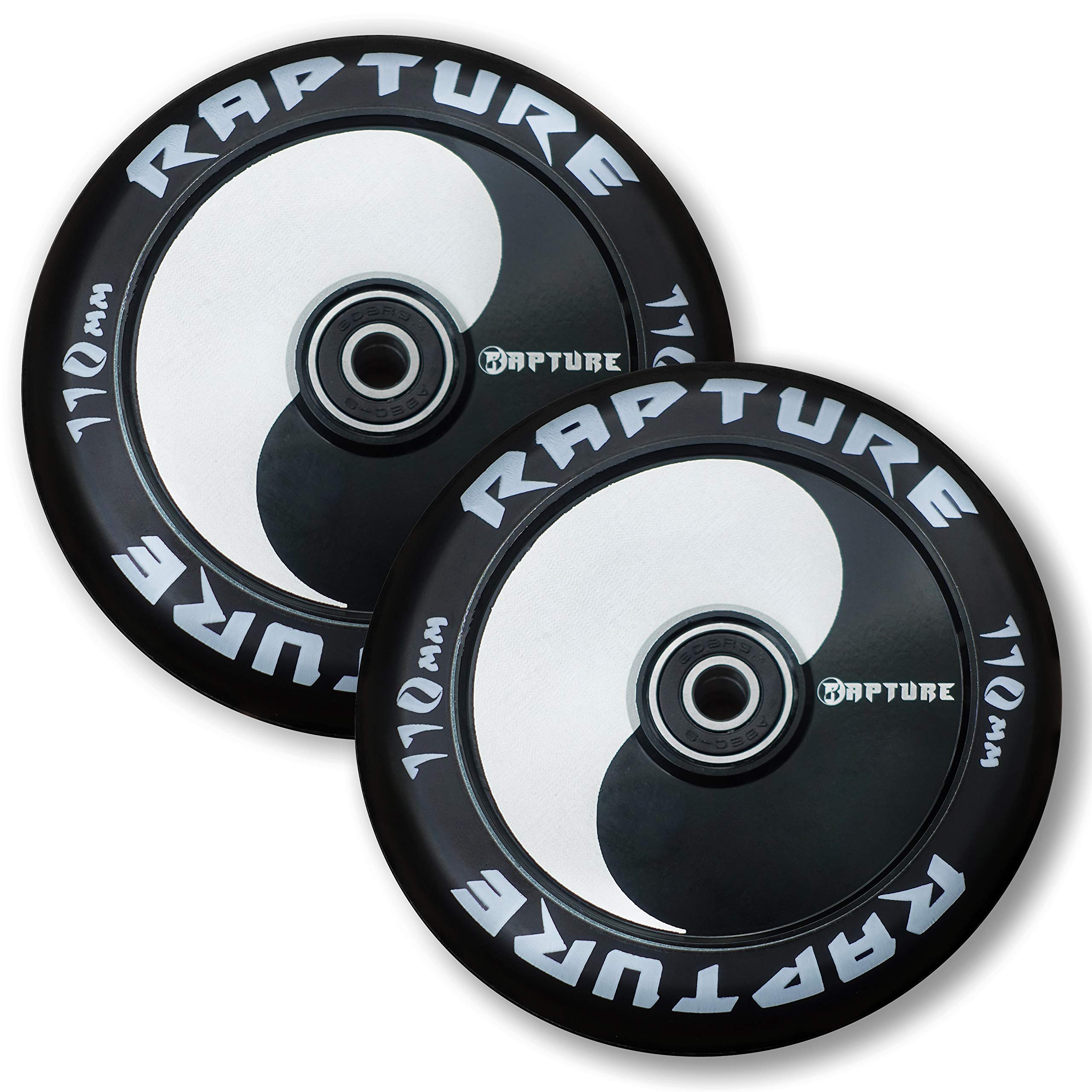 Rapture Pro Scooters - 110mm Pro Scooters Wheels - Yin Yang Wheels (Set of 2) - Bearings Installed