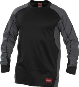 rawlings kids' youth athletic fit pullover, black, small