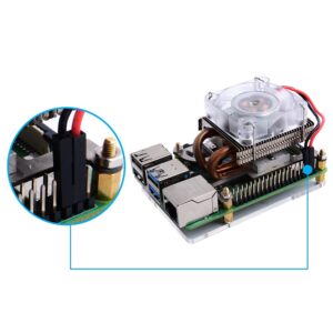 GeeekPi PWM Fan for Raspberry Pi 4, Low-Profile CPU Cooler with RGB Cooling Fan for Raspberry Pi, Aluminum Heatsink for Raspberry Pi 4 Model B & Raspberry Pi 3B+ & Raspberry Pi 3 Model B (Silver)