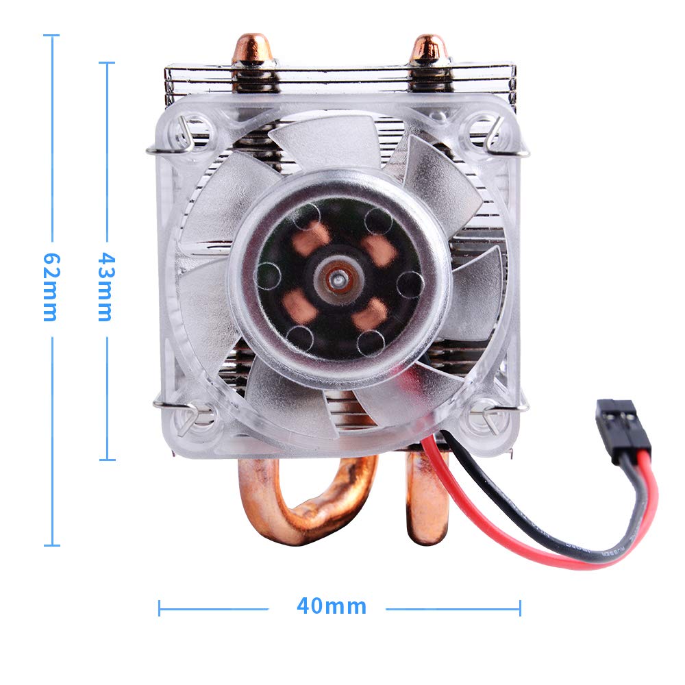 GeeekPi PWM Fan for Raspberry Pi 4, Low-Profile CPU Cooler with RGB Cooling Fan for Raspberry Pi, Aluminum Heatsink for Raspberry Pi 4 Model B & Raspberry Pi 3B+ & Raspberry Pi 3 Model B (Silver)