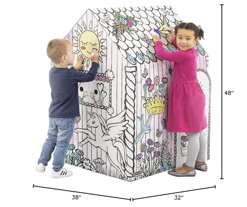 Bankers Box at Play Unicorn Playhouse, Cardboard Playhouse and Craft Activity for Kids