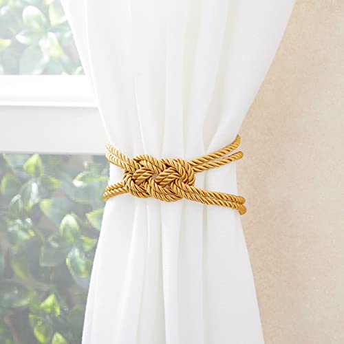 Bright Creations 36 Total Yards 5mm Twisted Gold Cord for Crafts, Gold Rope Ribbon for Sewing, Upholstery Trim,Household Decorations, 2 Rolls of 0.2" Reinforced Polyester Cordage, 18 Yards per Roll