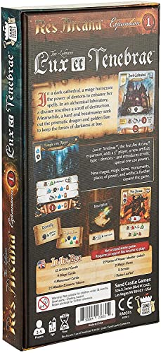 Res Arcana Lux et Tenabrae Board Game EXPANSION - Magical Fantasy Adventure Game, Strategy Game for Kids & Adults, Ages 14+, 2-5 Players, 30-60 Min Playtime, Made by Sand Castle Games