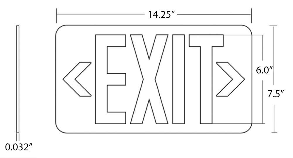 Black Photoluminescent Exit Sign