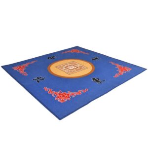 tj global universal mahjong/paigow/card/game table cover 31.5" x 31.5" (80cm x 80cm) (blue)