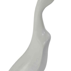 Bare Decor Albert The Duck, Hand Carved and Painted White, Bamboo Root Figurine, 15"