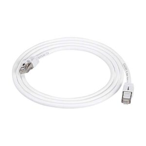 amazon basics rj45 cat 7 ethernet patch cable, 10gpbs high-speed cable, 600mhz, double-shielded, 5 foot, white