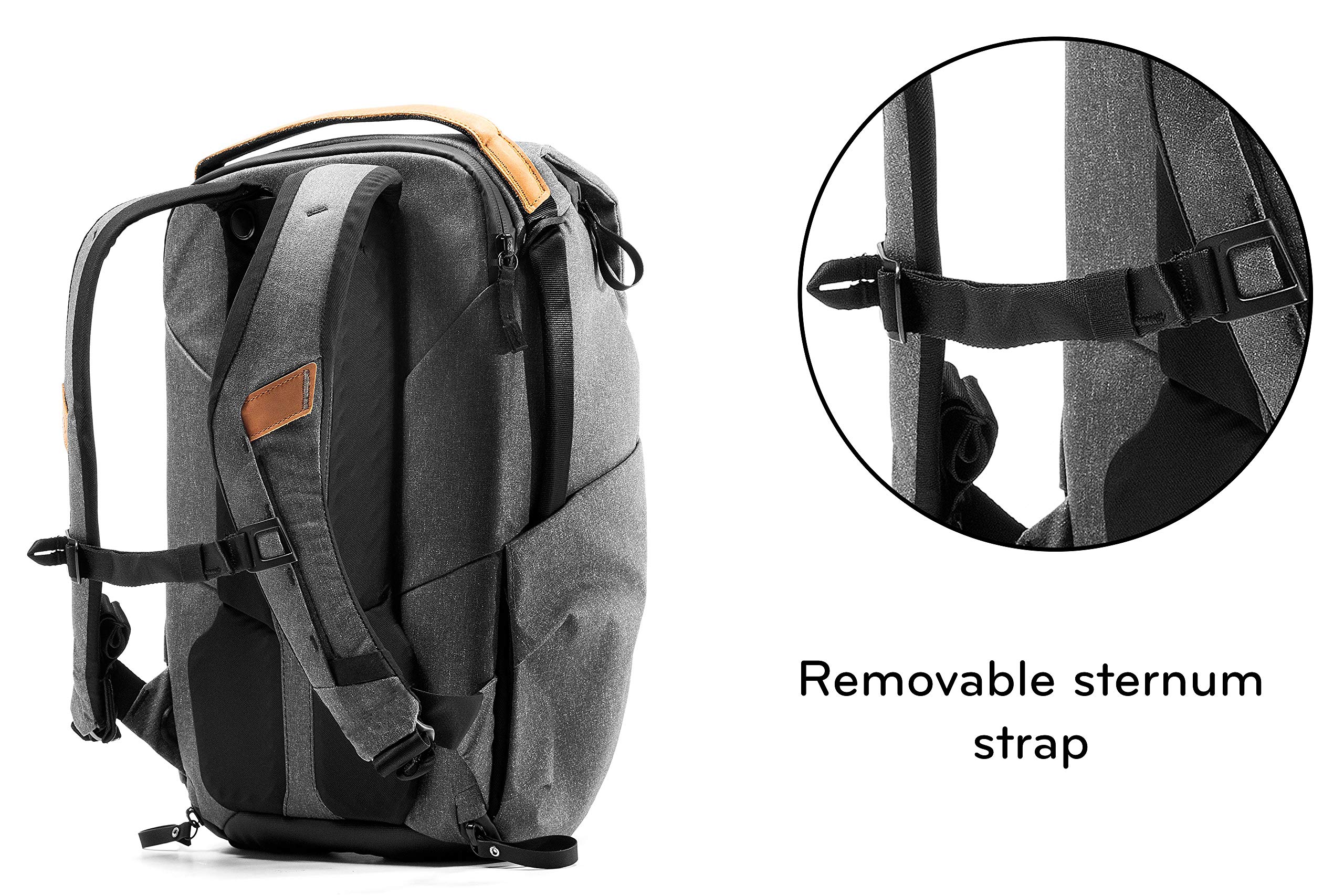 Peak Design Everyday Backpack V2 20L Charcoal, Camera Bag, Laptop Backpack with Tablet Sleeves (BEDB-20-CH-2)