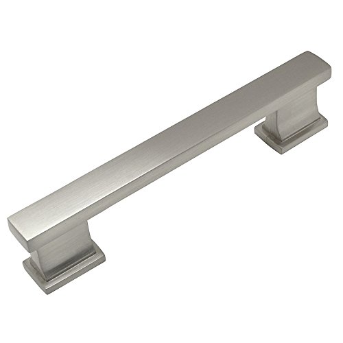 Cosmas 10 Pack 702-96SN Satin Nickel Contemporary Cabinet Hardware Handle Pull - 3-3/4" Inch (96mm) Hole Centers