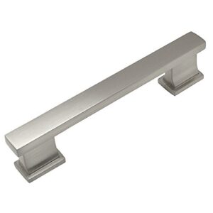 cosmas 10 pack 702-5sn satin nickel contemporary cabinet hardware handle pull - 5" inch (128mm) hole centers