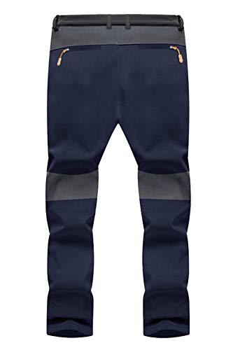 TACVASEN Men's Waterproof Pants Winter Pants Fleece Lined Pants Snow Pants Warm Pants Outdoor Pants Hiking Pants Navy