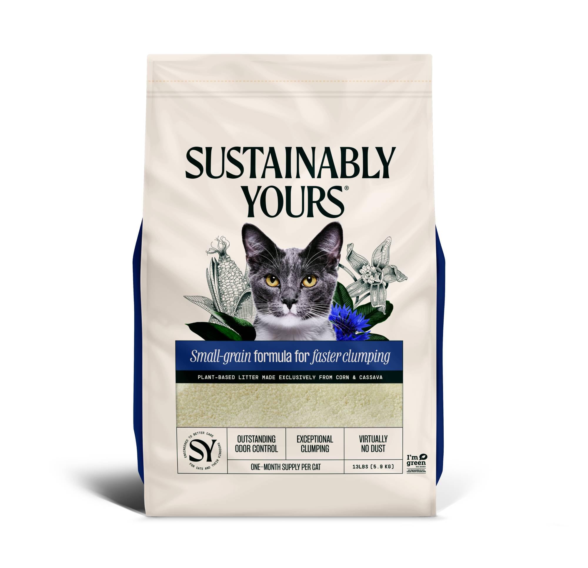 Sustainably Yours Natural Cat Litter, Multi-Cat Plus, 13 lbs