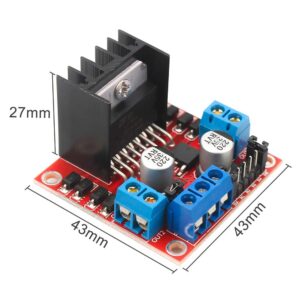 KeeYees L298N Motor Drive Controller Board Stepper Motor Control Module Dual H-Bridge with DC Motor and Smart Car Wheel Compatible with Arduino