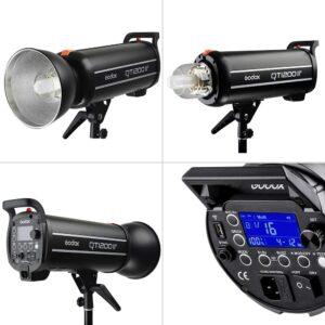 GODOX QT1200IIM Studio Strobe Flash Light 1200W Professional Photography Studio Lights Monolight Modeling Lamp for Studio Portrait Photography